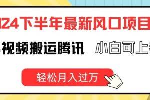 2024下半年最新风口项自，海外视频搬运腾讯，小白可上手，轻松月入过万【揭秘】