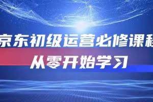 京东初级运营必修课程，从零开始学习（49节视频课程）