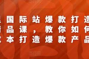 阿里国际站爆款打造系列精品课，教你如何低成本打造爆款产品