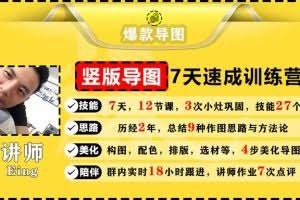 竖版导图7天速成训练营，一张图吸粉引流800+，学完你也可以。