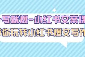 一写就爆-小红书文案课：带你玩转小红收爆文写作（43节课）